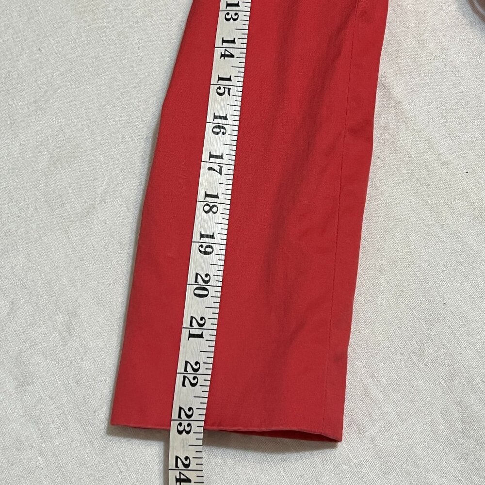Brooks Brothers 346 Red Cotton Belted Short Trench Coat Size 8 - Picture 9 of 10